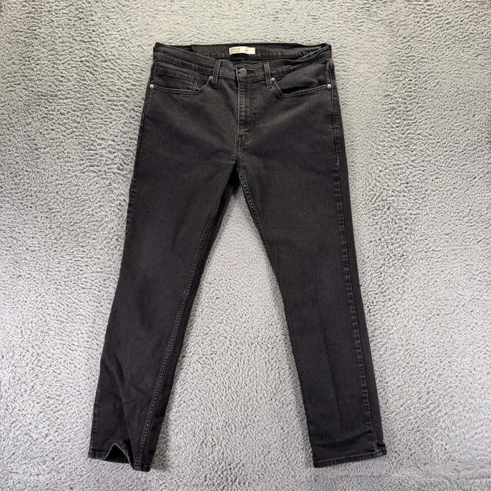 Signature By Levi's Jeans Men 34x30 Black Cotton Denim Straight Slim Fit Stretch